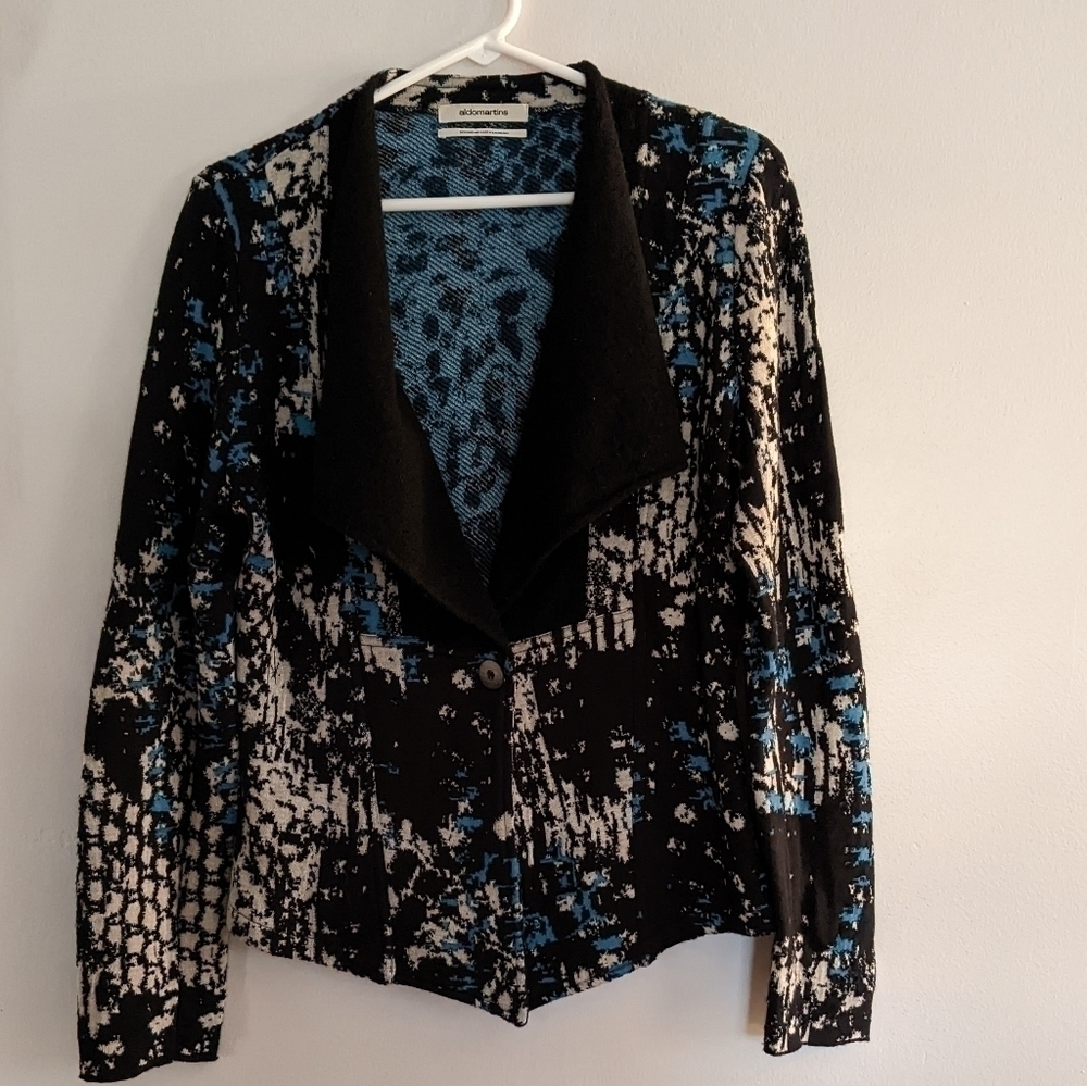 𝅺Aldomartins Cardigan Sweater Jacket Vintage Blazer Lapels